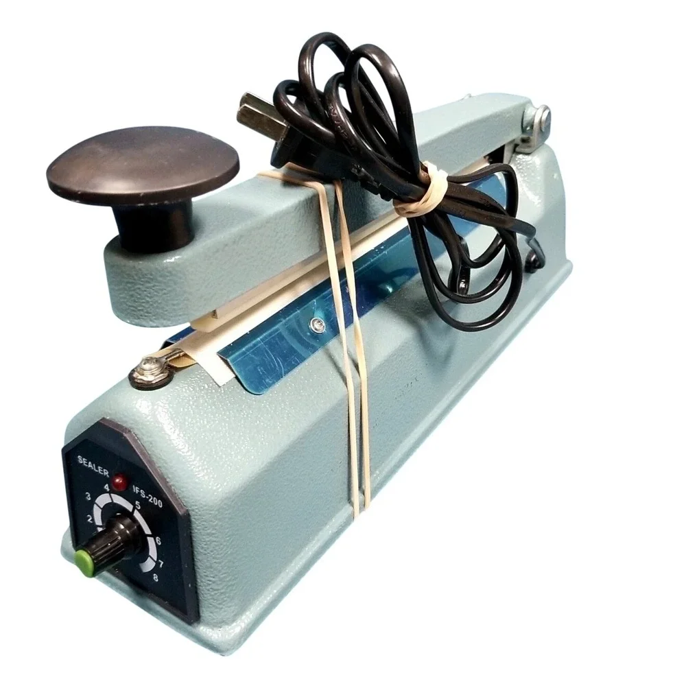 Impulse Sealer PFS-200T 8‎ Inch Manual Heat Sealer for PE PP Bags 300W 110V Blue